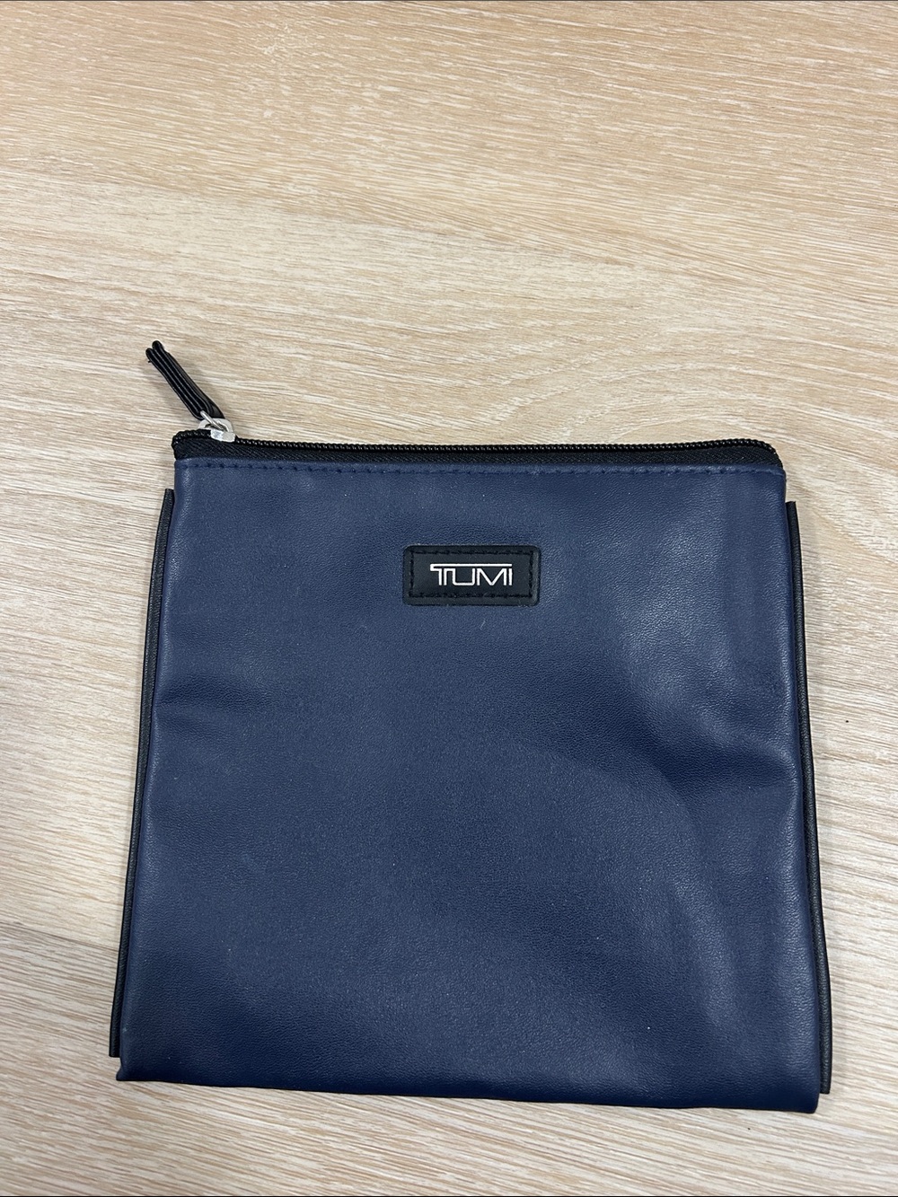 Tumi Navy Zip Toiletry Pouch for Men